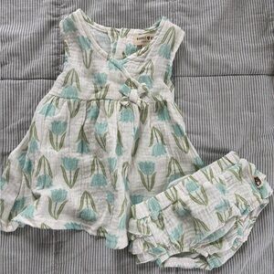 NWOT Floral Sleeveless Kids Dress with Bloomers
